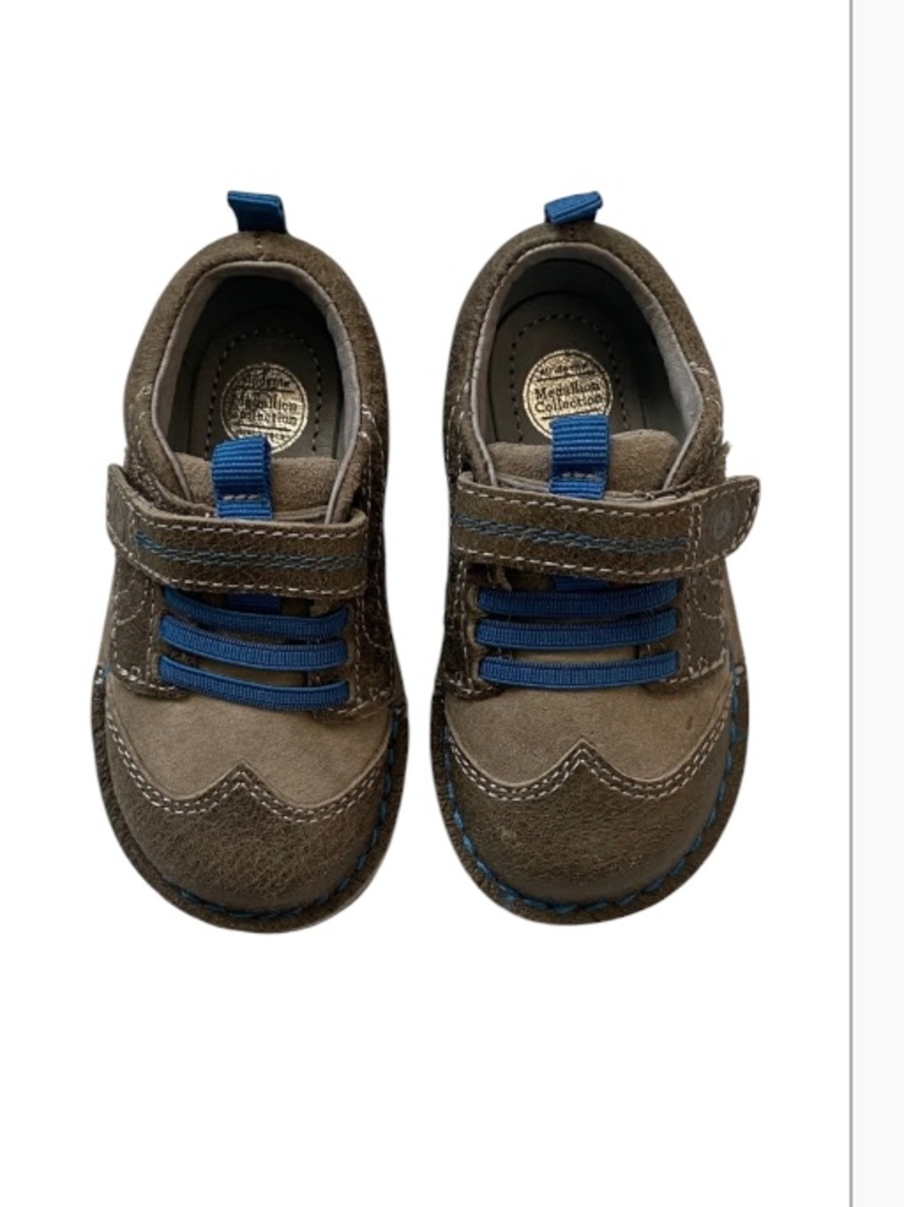 Stride Rite Medallion Collection Winston Boys Grey Leather Shoes